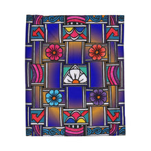 Load image into Gallery viewer, Hopi Floral/Omauw Velveteen Plush Blanket
